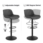 Tabouret de bar pivotant à hauteur réglable Art Leon, lot de 2