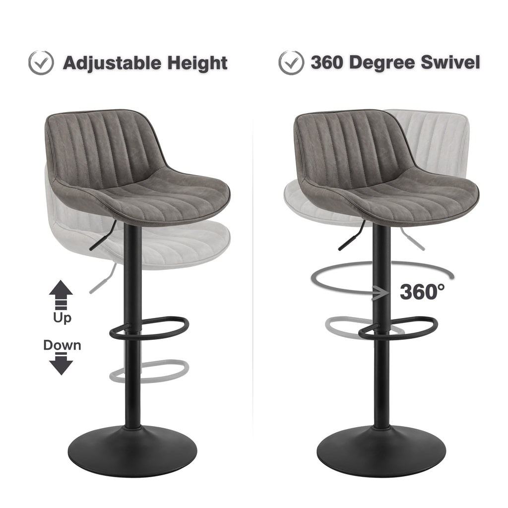 Tabouret de bar pivotant à hauteur réglable Art Leon, lot de 2