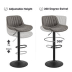 Tabouret de bar pivotant à hauteur réglable Art Leon, lot de 2