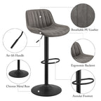 Tabouret de bar pivotant à hauteur réglable Art Leon, lot de 2