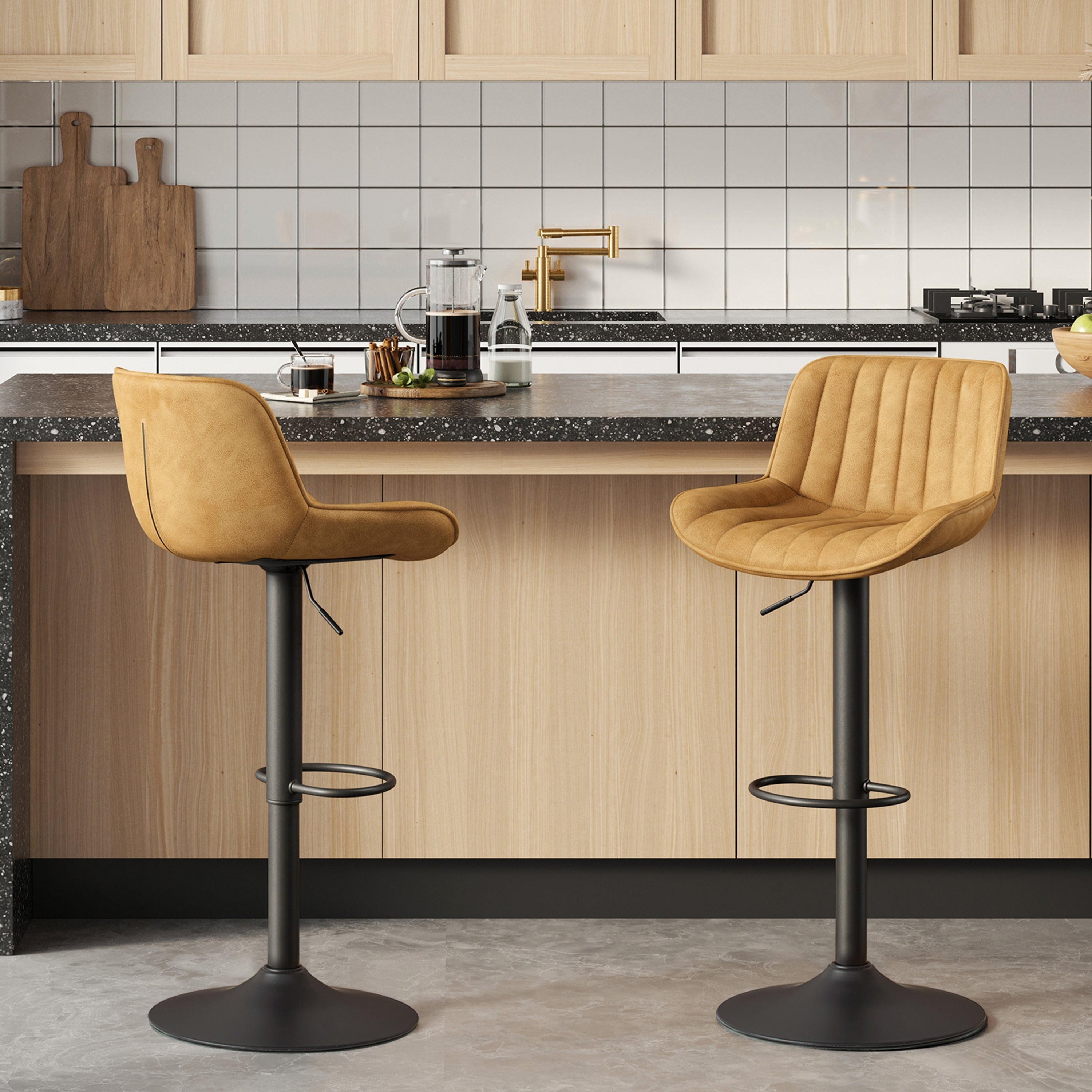 Tabouret de bar pivotant à hauteur réglable Art Leon, lot de 2