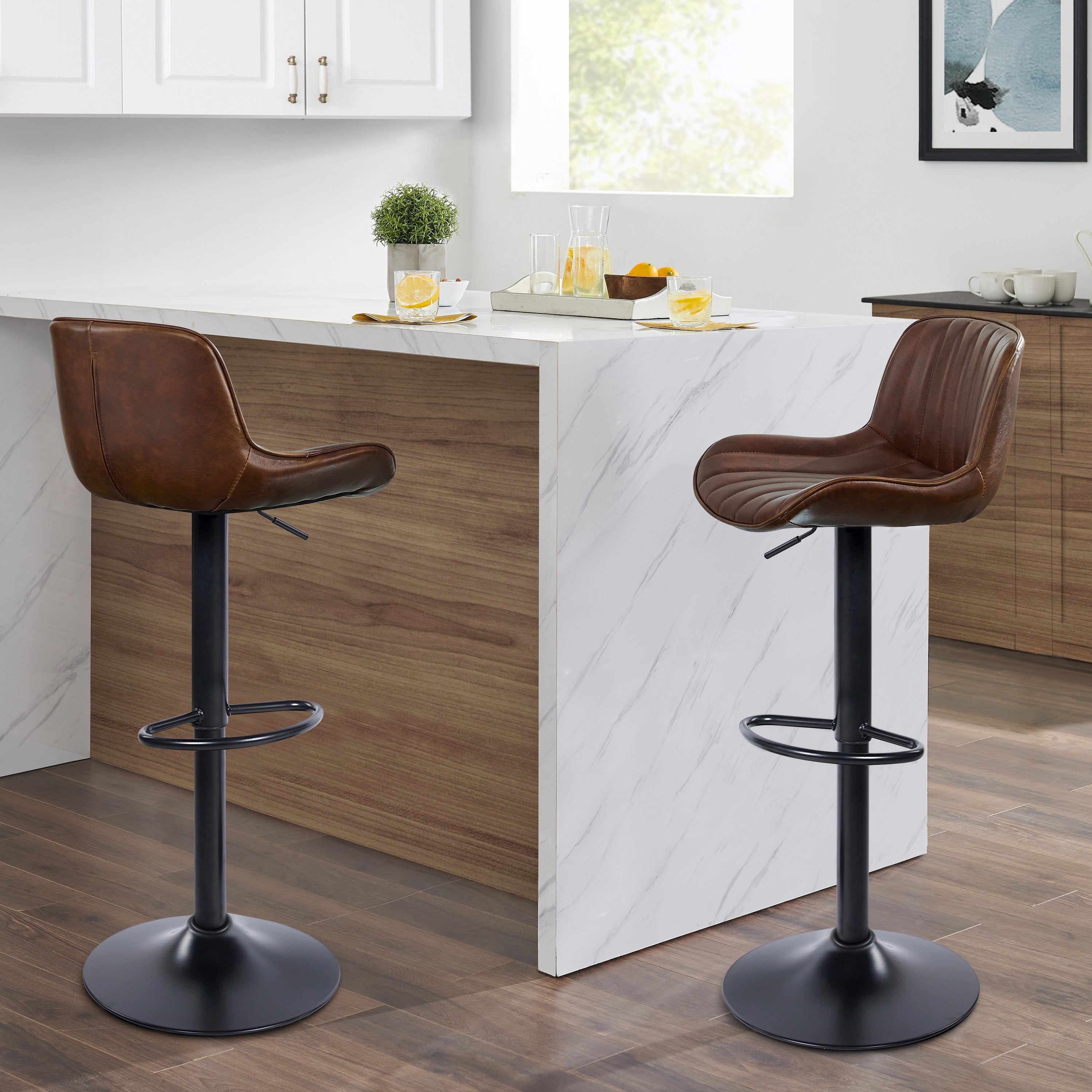 Tabouret de bar pivotant à hauteur réglable Art Leon, lot de 2