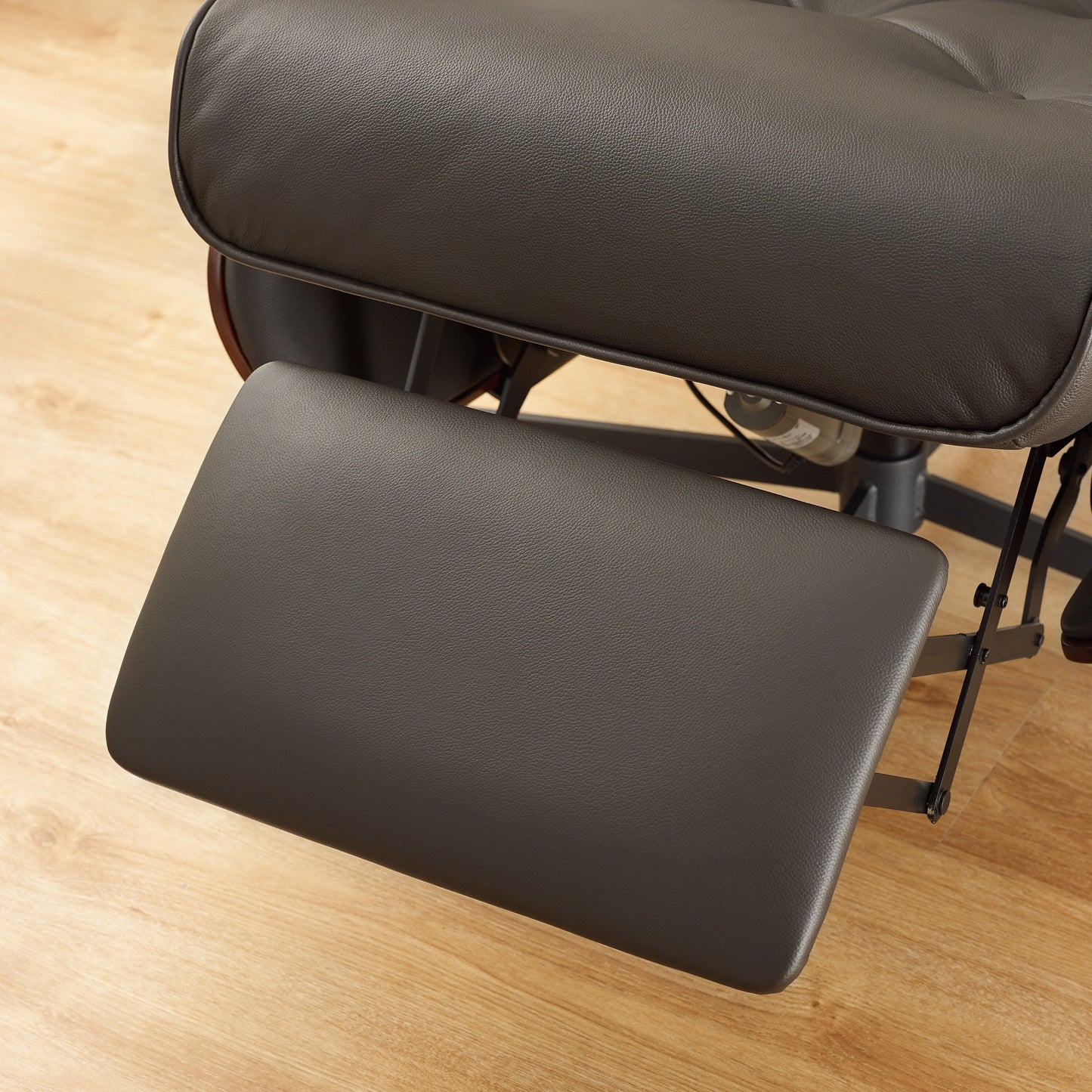 Fauteuil inclinable en cuir véritable Art Leon, style moderne du milieu du siècle