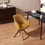 Fauteuil d'appoint pivotant Art Leon moderne avec pieds en bois