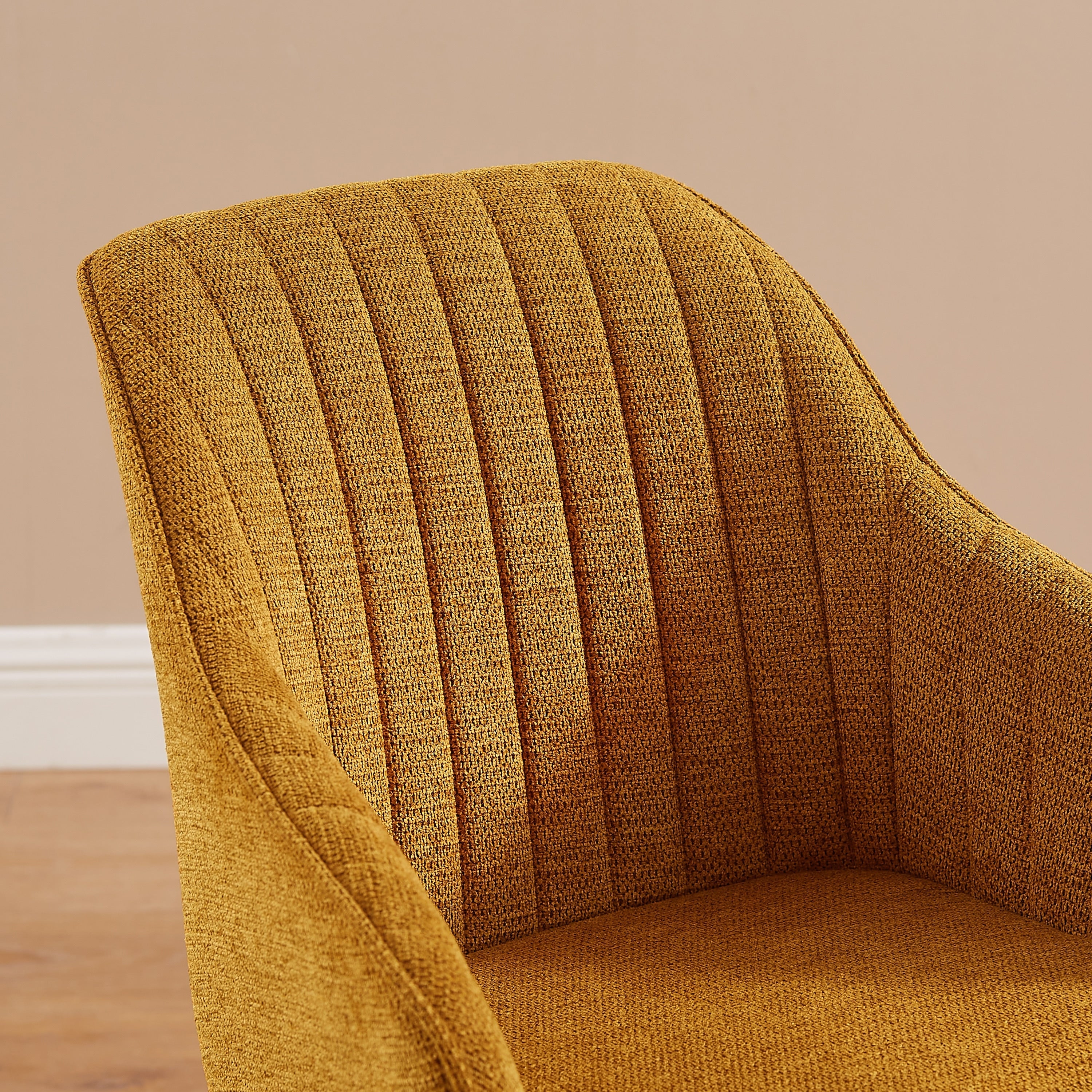 Fauteuil d'appoint pivotant Art Leon moderne avec pieds en bois