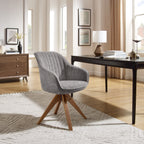 Fauteuil d'appoint pivotant Art Leon moderne avec pieds en bois