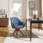 Fauteuil d'appoint pivotant Art Leon moderne avec pieds en bois