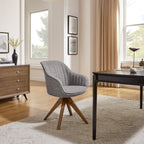 Fauteuil d'appoint pivotant Art Leon moderne avec pieds en bois