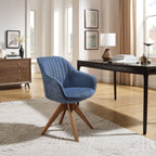 Fauteuil d'appoint pivotant Art Leon moderne avec pieds en bois