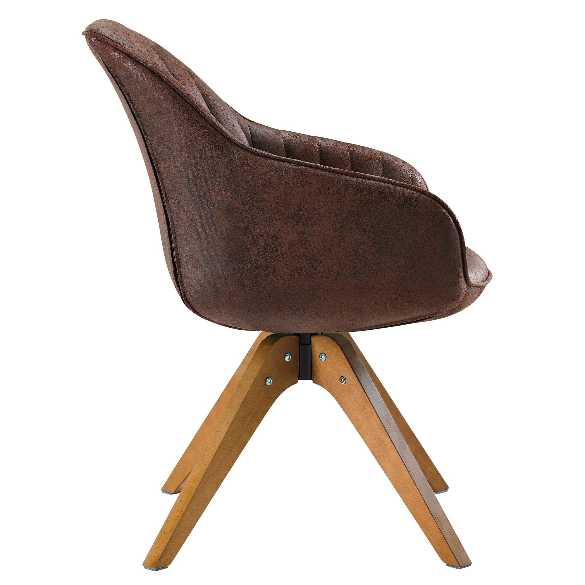 Fauteuil d'appoint pivotant Art Leon moderne avec pieds en bois