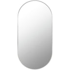 Miroir d'appoint ovale moderne en aluminium Livabliss Aranya en forme de pilule