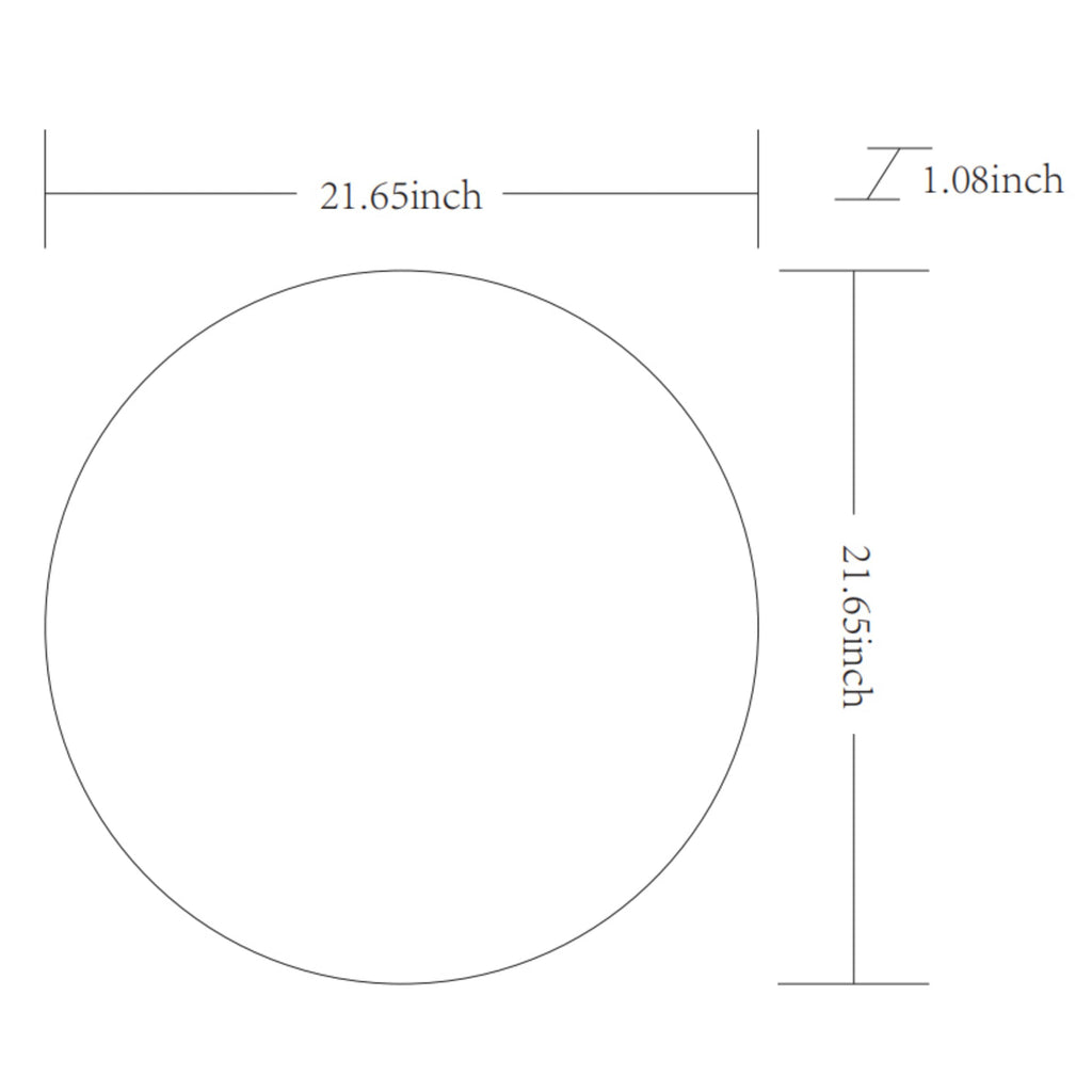 Miroir d'appoint rond moderne en aluminium Livabliss Aranya