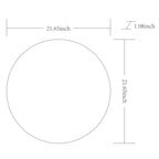 Miroir d'appoint rond moderne en aluminium Livabliss Aranya