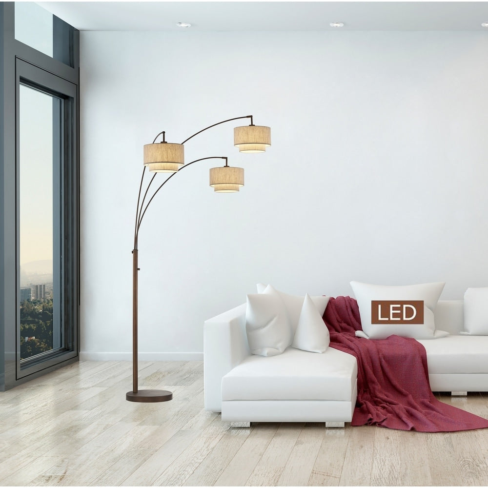 Lampadaire LED Artiva Lumiere III Arc Bronze Antique