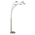 Lampadaire arqué 5 lumières Charlie de Strick &amp; Bolton en acier brossé