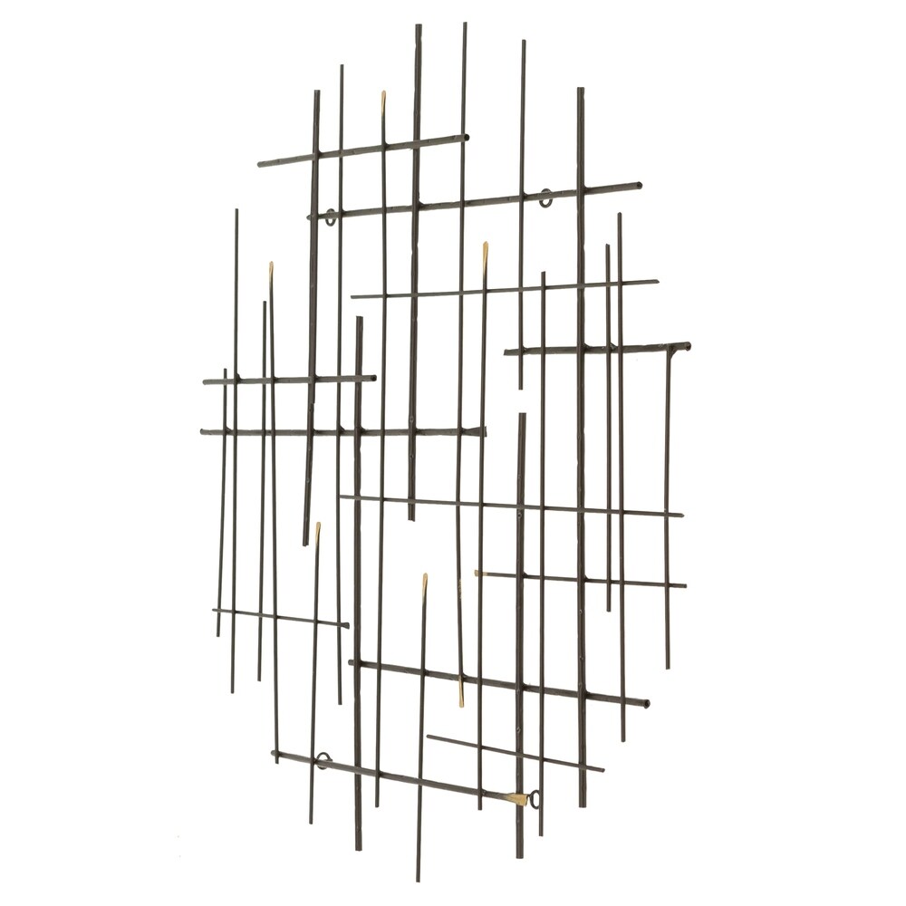 Décoration murale moderne en métal Carson Carrington Idakra - 28 H x 28 L x 1,5 P