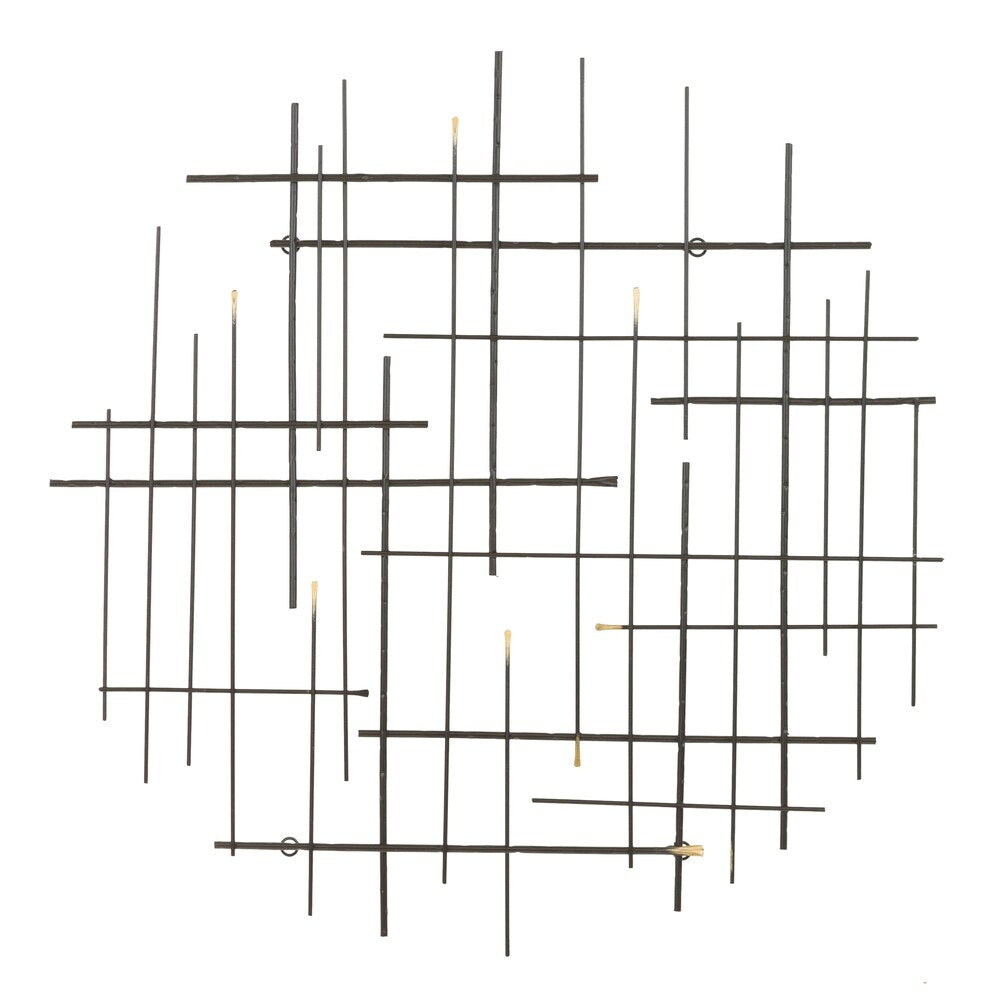 Décoration murale moderne en métal Carson Carrington Idakra - 28 H x 28 L x 1,5 P