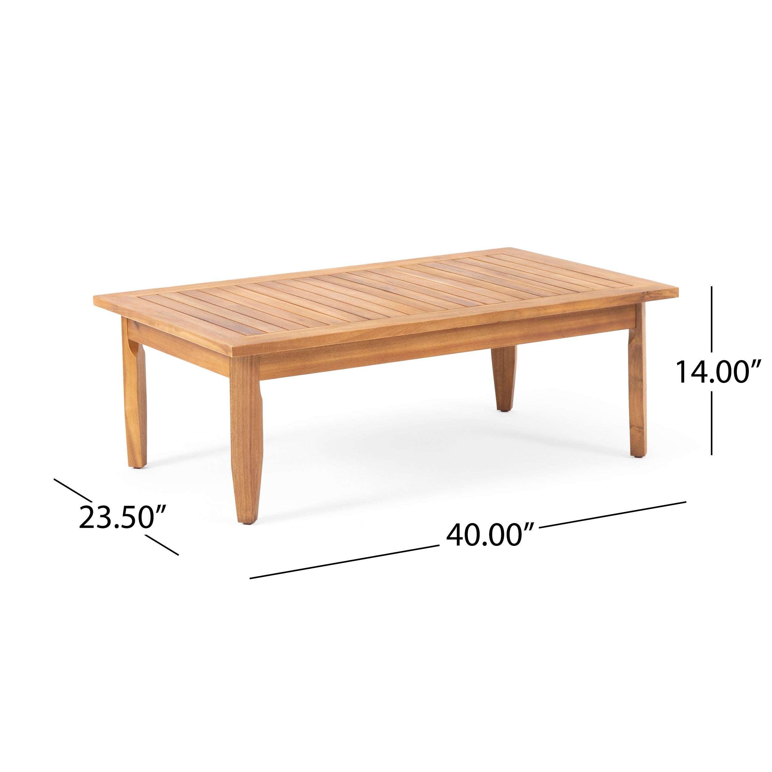 Ensemble de salon de jardin 4 places Aston, style Mid-Century moderne, en acacia, avec coussins, par Christopher Knight Home