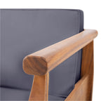Ensemble de salon de jardin 4 places Aston, style Mid-Century moderne, en acacia, avec coussins, par Christopher Knight Home