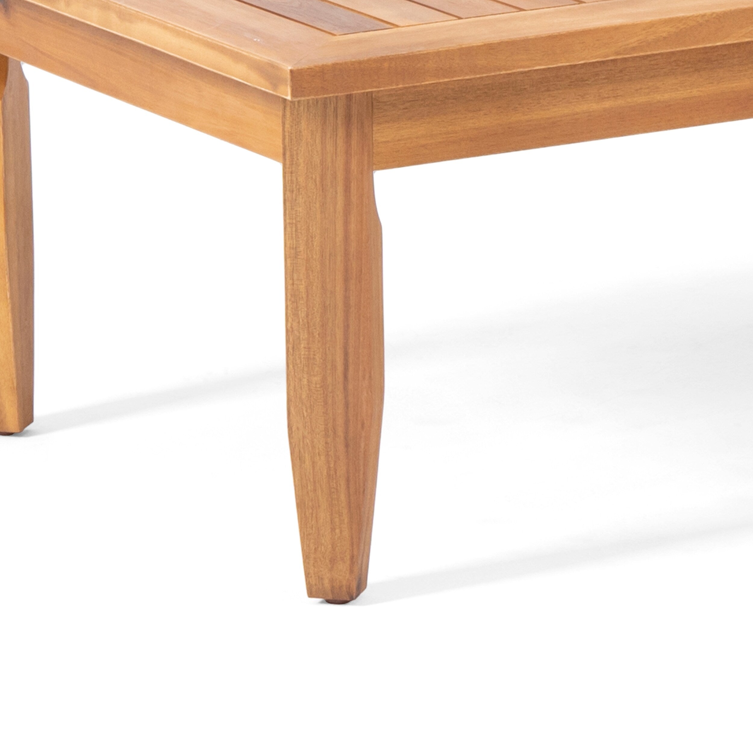 Ensemble de salon de jardin 4 places Aston, style Mid-Century moderne, en acacia, avec coussins, par Christopher Knight Home
