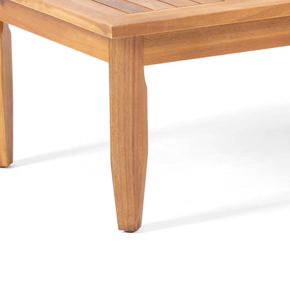 Ensemble de salon de jardin 4 places Aston, style Mid-Century moderne, en acacia, avec coussins, par Christopher Knight Home