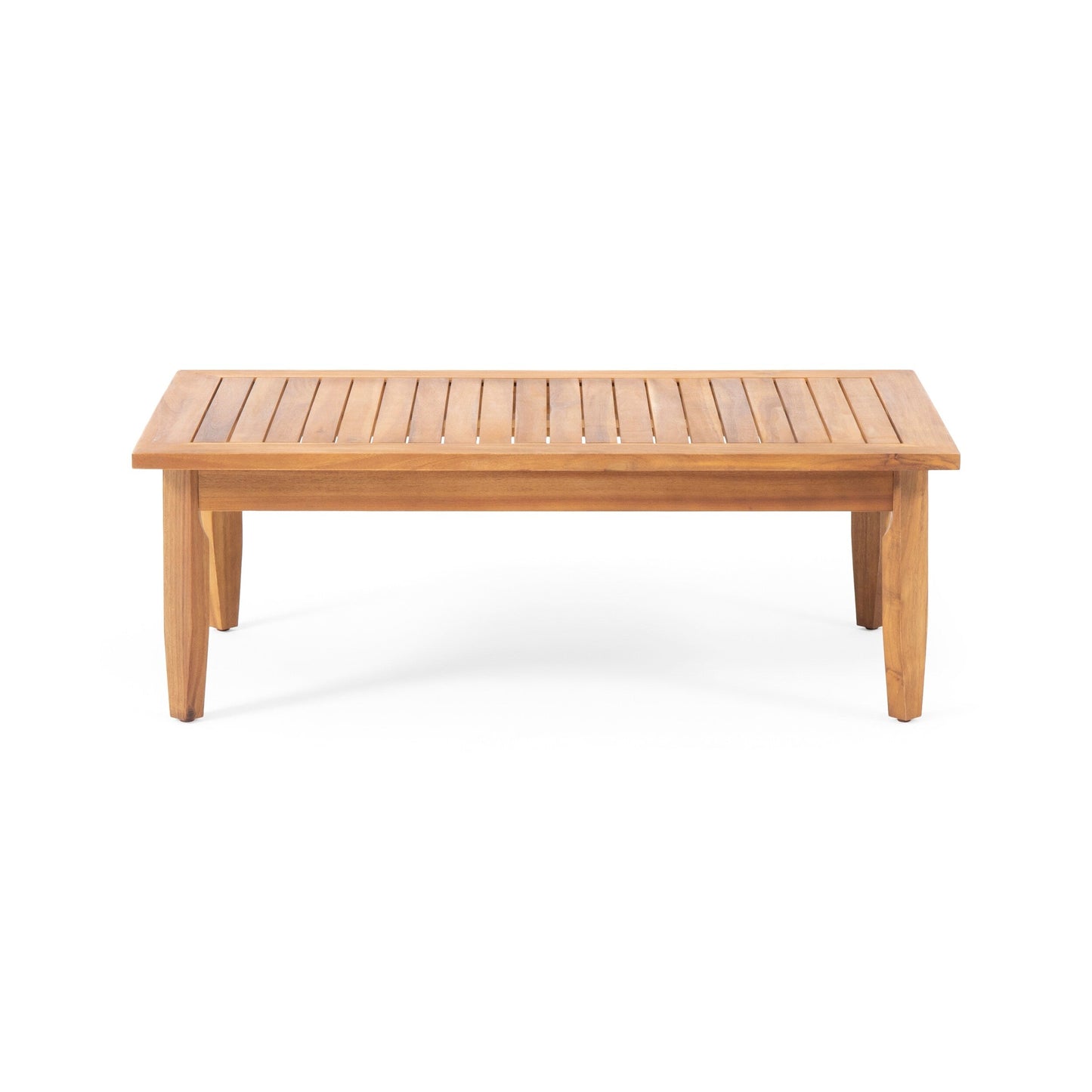 Ensemble de salon de jardin 4 places Aston, style Mid-Century moderne, en acacia, avec coussins, par Christopher Knight Home