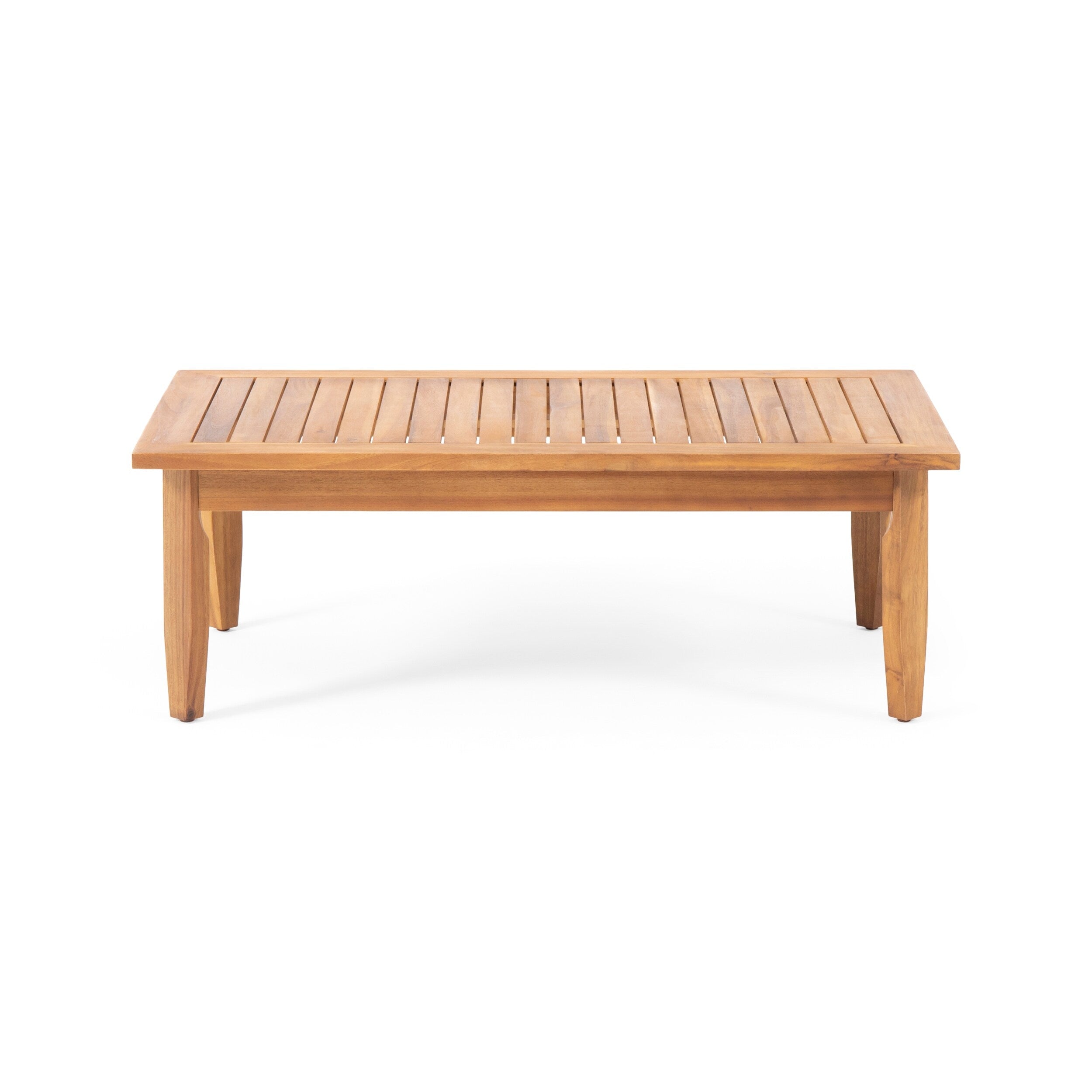 Ensemble de salon de jardin 4 places Aston, style Mid-Century moderne, en acacia, avec coussins, par Christopher Knight Home