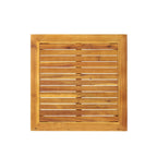 Ensemble de salon d'extérieur sectionnel en bois d'acacia Aston, style milieu de siècle, par Christopher Knight Home