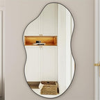 Miroir mural asymétrique ondulé antique