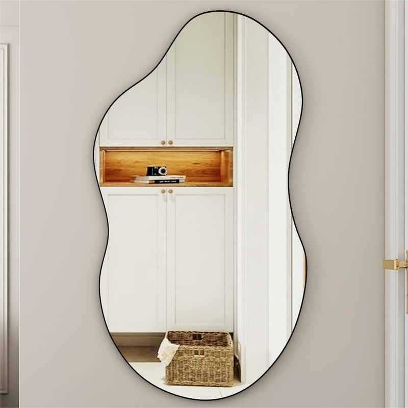 Miroir mural asymétrique ondulé antique