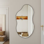Miroir mural asymétrique ondulé antique