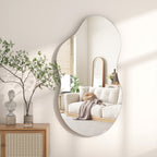 Miroir mural asymétrique ondulé antique