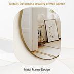 Miroir mural asymétrique ondulé antique