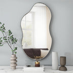 Miroir mural asymétrique ondulé antique