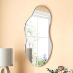 Miroir mural asymétrique ondulé antique