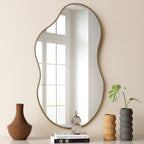 Miroir mural asymétrique ondulé antique