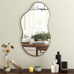 Miroir mural asymétrique ondulé antique