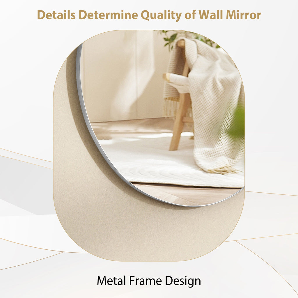 Miroir mural asymétrique ondulé antique