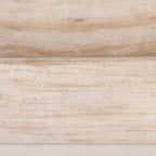 Bol rectangulaire extra large Athena en bois recyclé noir-brun - 26,0 L x 10,0 l x 7,0 H