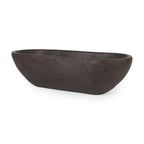 Bol rectangulaire extra large Athena en bois recyclé noir-brun - 26,0 L x 10,0 l x 7,0 H