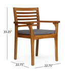 Ensemble de salle à manger d'extérieur Atlantic 8 places en bois d'acacia par Christopher Knight Home