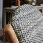 Ensemble de 4 chaises Adirondack d'extérieur rembourrées en teck Cambridge Casual Auburn