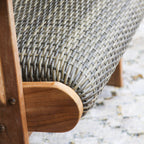 Ensemble de 4 chaises Adirondack d'extérieur rembourrées en teck Cambridge Casual Auburn
