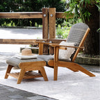 Ensemble de 4 chaises Adirondack d'extérieur rembourrées en teck Cambridge Casual Auburn