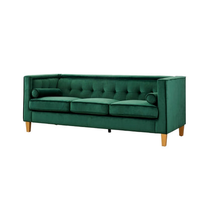 Canapé pour salon, canapé du milieu du siècle, coussin capitonné, pieds en bois massif, pour salon, chambre à coucher, confortable
