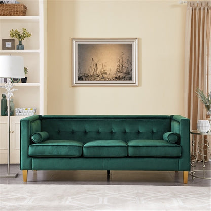 Canapé pour salon, canapé du milieu du siècle, coussin capitonné, pieds en bois massif, pour salon, chambre à coucher, confortable