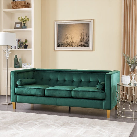 Canapé pour salon, canapé du milieu du siècle, coussin capitonné, pieds en bois massif, pour salon, chambre à coucher, confortable