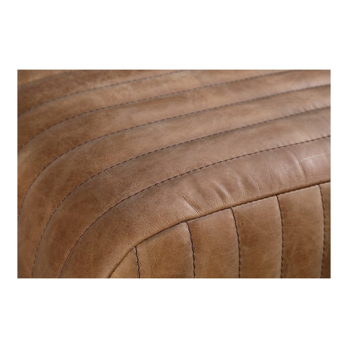 Banc moderne en cuir côtelé Aurelle Home