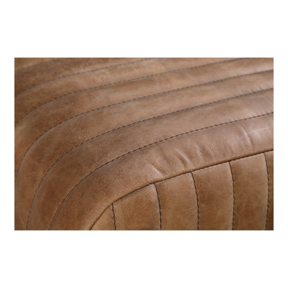 Banc moderne en cuir côtelé Aurelle Home