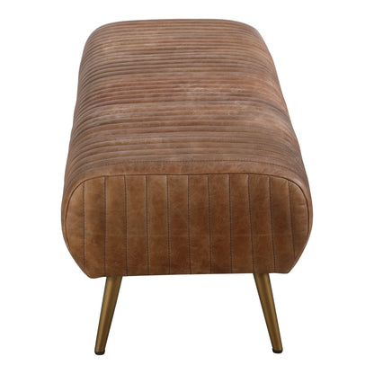 Banc moderne en cuir côtelé Aurelle Home